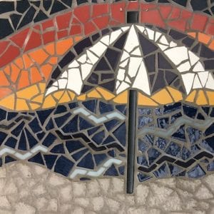 Beach umbrella mosaic