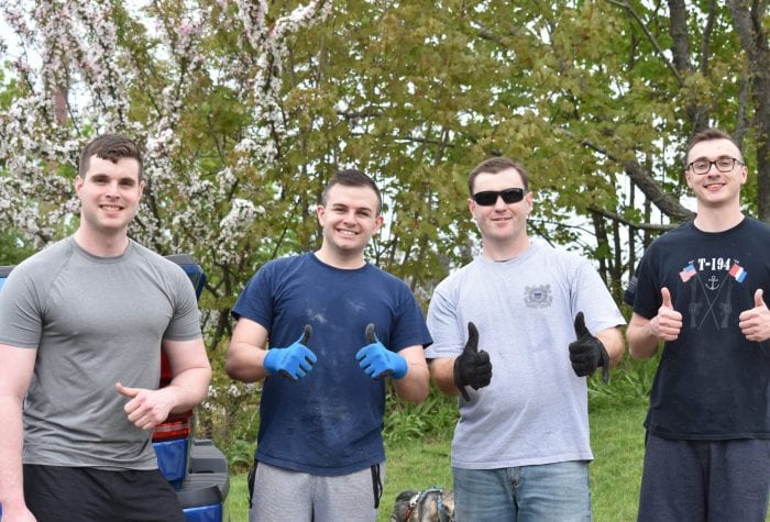 Lots of thumbs up from the Jacob, Andrew, Cordell, and Spencer