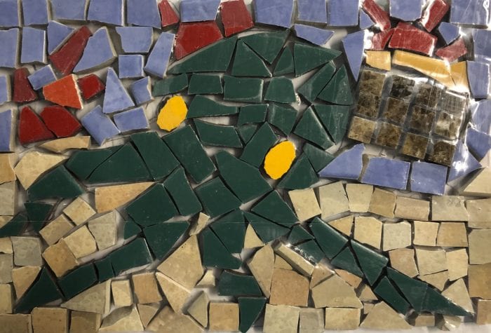 NHAMS octopus mosaic, pregrout